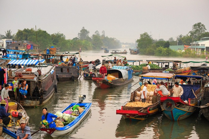marché flottant Vietnam cai rang